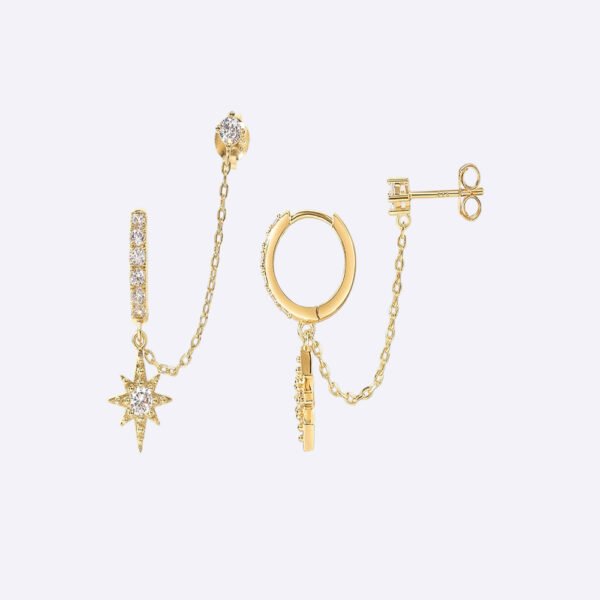 Second image of Dainty Gold Hoops